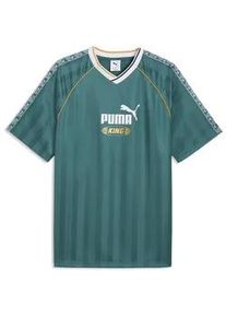 Trainingsshirt Puma "KING Relaxed Fu&szlig;balltrikot Erwachsene", Damen, Gr. XXL, emerald ice gr&uuml;n, Obermaterial: 100% Polyester; Rippe: 5% Elasthan, 95% Polyester, bedruckt, relaxed fit, V-Ausschnitt, Shirts
