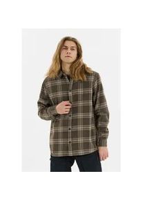Fleeceshirt WHISTLER "Hoggs", Herren, Gr. XXL, braun (braun, gelb), 60% Baumwolle, 40% Polyester, gestreift, mehrfarbig, normal, ohne Ausschnitt, Shirts, im klassischen Stil