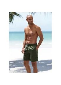 Badeshorts s.Oliver "Malcom", Herren, Gr. XL, N-Gr, gr&uuml;n (olive), Microfaser, Obermaterial: 50% Polyester, 50% Polyester (RebornTM). Innenslip: 100% Polyester, Badehosen Badeshorts, uni im Cargo-Stil