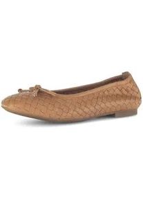 Ballerina Gabor "Eleganter Ballerina", Damen, Gr. 38,5, braun, Schuhe Ballerina