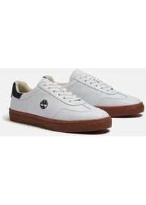 Sneaker Timberland "LISBON ESSENTIAL LOW LACE UP SNEAKER", Herren, Gr. 45, wei&szlig; fg w navy, Leder, Schuhe Sneaker