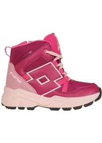Outdoorwinterstiefel Lotto, Kinder, Gr. 38, dunkelrot, pink, Synthetik, mehrfarbig, Schuhe Outdoorwinterstiefel, - mit praktischem Rei&szlig;verschluss auf der Innenseite