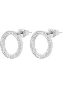 Adelia&acute;s Paar Ohrh&auml;nger ADELIA ́S "Damen Ohrringe &ndash; Ohrstecker aus Edelstahl mit Strass Steinchen", Damen, Gr. Damen, Edelstahl, silber, Ohrringe, Geschenkidee: zeitlos und vielseitig