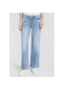 5-Pocket-Jeans Herrlicher "Edna Denim", Damen, Gr. 29, L&auml;nge 32, sky worn, Denim/Jeans, Obermaterial: 99% Baumwolle, 1% Elasthan, Jeans 5-Pocket-Jeans, Flared Fit mit mittlerer Leibh&ouml;he