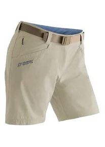 Funktionsshorts Maier Sports "Lulaka Shorts", Damen, Gr. 42, Normalgr&ouml;&szlig;en, braun (hellbraun), 90% Polyamid, 10% Elasthan, Hosen, Damen Shorts, kurze Wanderhose, Outdoorhose mit 4 Taschen, Regular Fit