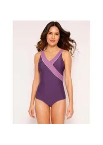 Badeanzug, Damen, Gr. 44, Cup D, lila (traube), Elasthan, Polyamid, Badeanz&uuml;ge Badeanzug