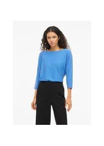 3/4 Arm-Pullover Vila "VIMALU BOATNECK 3/4 SLEEVE KNIT TOP-NOOS", Damen, Gr. M, all aboard detail:melange, Strick, Obermaterial: 50% Polyester, 30% Viskose, 20% Nylon, meliert, loose fit normal, U-Boot-Ausschnitt, Rippstrickb&uuml;ndchen, Pullover