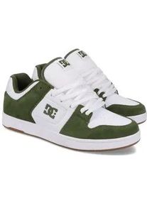 Sneaker DC Shoes "Manteca", Herren, Gr. 8(40,5), olive, wei&szlig;, Obermaterial:Obermaterial: Leder (Kuh) / Futter: Textil / Au&szlig;ensohle: Gummi;, Schuhe Sneaker