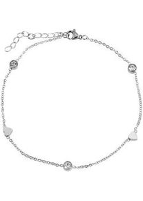 Adelia&acute;s Fu&szlig;kette ADELIA ́S "Damen Fu&szlig;kettchen &ndash; Herz aus Edelstahl", silber, Fu&szlig;ketten, Damen, Edelstahl, Ein stilvolles Geschenk f&uuml;r besondere Momente
