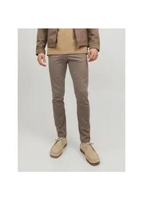 Jack & Jones Chinos JACK & JONES "JPSTMARCO mit Stretchkomfort und schmalem Bein", Damen, Gr. 31, L&auml;nge 30, falcon, Web, Obermaterial: 98% Baumwolle, 2% Elasthan, unifarben, slim fit normal, Hosen, Baumwollmischung, slim fit