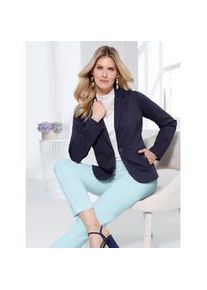 Jackenblazer Classic Basics "Jersey-Blazer", Herren, Gr. 46, marine, 76% Polyester, 20% Viskose, 4% Elasthan, Blazer