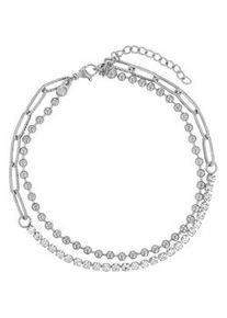 Adelia&acute;s Fu&szlig;kette ADELIA ́S "Damen Fu&szlig;kettchen &ndash; aus Edelstahl", silber, Fu&szlig;ketten, Damen, Edelstahl, Ideal als Geschenk &ndash; dezent und elegant