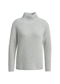 Smith & Soul Rollkragenpullover SMITH & SOUL, Damen, Gr. S, silber graumelange, Rippstrick, Material: 35% Polyamid, 30% Viskose, 30% Wolle, 5% Kaschmir, unifarben, regular fit normal, Rundhals, Raglan&auml;rmel gerader Abschluss, Pullover Rollkragenpullover, im Rippstrickmuster