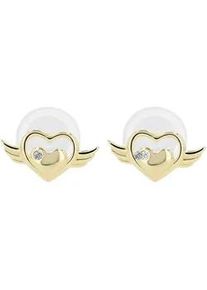 Adelia&acute;s Paar Ohrh&auml;nger ADELIA ́S "Damen Ohrringe &ndash; Ohrstecker aus 925 Silber mit Zirkonia", Damen, Gr. Damen, Silber 925 (Sterlingsilber), gold, Ohrringe, Geschenkidee: zeitlos und vielseitig