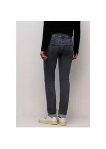 Slim-fit-Jeans Street One, Damen, Gr. 33, L&auml;nge 30, steel grau washed, Jeans, 82% Baumwolle, 15% Polyester, 3% Elasthan, unifarben, kn&ouml;chellang, Jeans Slim-fit-Jeans, 5-Pocket-Style