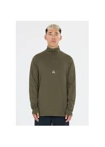 Strickpullover SOS "Timberline", Herren, Gr. S, schwarz (schwarz, anthrazit), 90% Polyester, 10% Elasthan, unifarben, kurz, hoch geschlossener Ausschnitt, Pullover Strickpullover, f&uuml;r viel Bewegungsfreiheit auf der Piste