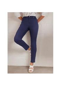 5-Pocket-Jeans CREATION L PREMIUM, Damen, Gr. 42, Normalgr&ouml;&szlig;en, blau (marine), 63% Baumwolle, 35% Lyocell, 2% Elasthan, unifarben, lang, Jeans 5-Pocket-Jeans