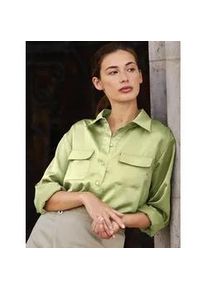 Langarmbluse Inspirationen, Damen, Gr. 36, pistazie, 100% Polyester, unifarben, Blusen