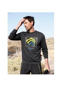 Sweatshirt Catamaran, Herren, Gr. 64/66, grau (graphit, meliert), 70% Polyester, 30% Baumwolle, unifarben, Rundhals, Sweatshirts Sweatshirt