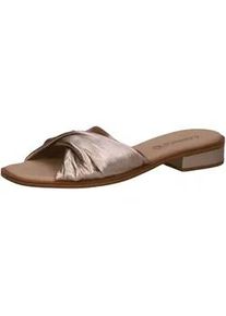 Pantolette Caprice "Caprice Pantoletten Leder", Damen, Gr. 40, beige (taupe), Leder, Schuhe Pantolette