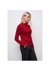 Rollkragenpullover Street One, Damen, Gr. 36, racing rot, Stoff, 30% Polyester, 29% Polyacryl, 21% Viskose, 20% Nylon, unifarben, normal normal, hoch geschlossener Ausschnitt, Rippb&uuml;ndchen, Pullover Rollkragenpullover, mit Tape Detail am &Auml;rmel