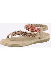 Zehentrenner Andrea Conti, Damen, Gr. 36, beige, bunt, Textil, Schuhe Zehentrenner