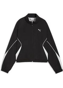 Trainingsjacke Puma "Puma Sport Relaxed Jacke mit Rei&szlig;verschluss Damen", Damen, Gr. S, schwarz, Obermaterial: 100% Nylon; Futter: 100% Polyester; Einsatz: 100% Polyester; Seitentasche &ndash; Oben: 100% Polyester, Jacken Trainingsjacke