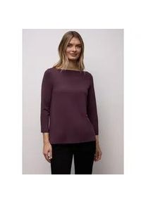 3/4-Arm-Shirt Street One, Damen, Gr. 38, jazz berry, Stoff, 96% Viskose, 4% Elasthan, unifarben, normal lang, U-Boot-Ausschnitt, abgesteppt, Shirts 3/4-Arm-Shirt, mit 3/4 &Auml;rmeln