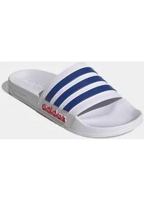 Badesandale Adidas SPORTSWEAR "SHOWER ADILETTE", Herren, Gr. 44,5, cloud wei&szlig;, royal blau, pure ruby, Synthetik, Schuhe, Badelatschen
