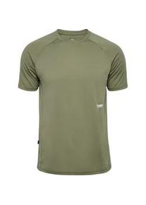 Trainingsshirt Hummel "HMLPULSE WORKOUT T-SHIRT S/S", Damen, Gr. M (38), deep lichen gr&uuml;n, Obermaterial: 100% Polyester, Shirts, f&uuml;r Fitness und sportliche Aktivit&auml;ten, atmungsaktiv