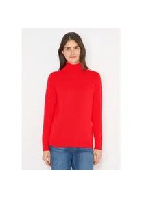 Rollkragenpullover Cecil, Damen, Gr. L (42), pumpkin orange, Web, 60% Baumwolle, 40% Viskose, unifarben, comfort fit normal, hoch geschlossener Ausschnitt, abgesteppt, Pullover Rollkragenpullover, in Unifarbe