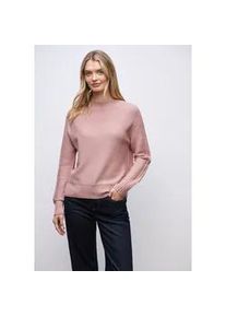 Strickpullover Street One, Damen, Gr. 42, powder pink meliert, Stoff, 30% Polyester, 29% Polyacryl, 21% Viskose, 20% Nylon, Strukturmuster, comfort fit normal, hoch geschlossener Ausschnitt, Rippb&uuml;ndchen, Pullover Strickpullover, mit Turtleneck