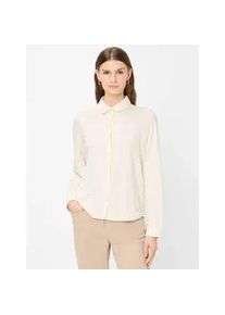 Hemdbluse Brax "Style CELINA L", Damen, Gr. 36, hellbeige, 47% Baumwolle, 47% Modal, 6% Elasthan, Blusen Hemdbluse