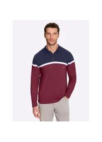 Langarmshirt Catamaran "Langarm-Poloshirt", Damen, Gr. 52/54, marine, dunkelrot, gestreift, 100% Baumwolle, gemustert, gestreift, mehrfarbig, Shirts Langarmshirt