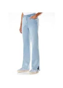 Bequeme Jeans Classic Basics, Damen, Gr. 40, Normalgr&ouml;&szlig;en, blau, bleached, 81% Baumwolle, 17% Polyester, 2% Elasthan, unifarben, lang, Jeans