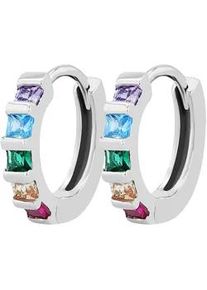 Adelia&acute;s Paar Creolen ADELIA ́S "Damen Ohrringe &ndash; Creole aus 925 Silber", Damen, Gr. Damen, Silber 925 (Sterlingsilber), wei&szlig;, Ohrringe, Ideal als Geschenk zum Jubil&auml;um