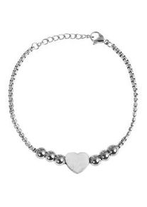 Adelia&acute;s Armband ADELIA ́S "Damen Armband &ndash; Herz aus Edelstahl 17 cm", silber, Armb&auml;nder, Damen, 17cm, Edelstahl, Armband, Ideal zum Verschenken &ndash; schlicht und stilvoll