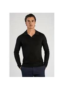 Strickpullover LINDBERGH "Strickpullover Slim Fit", Herren, Gr. XXL, schwarz, Obermaterial: 80% Viskose, 20% Nylon, V-Ausschnitt, Pullover Strickpullover