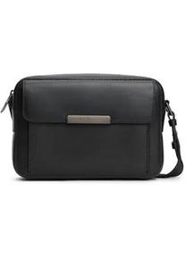 Umh&auml;ngetasche Tommy Hilfiger "TH BUSINESS LEATHER CAMERA BAG", Herren, Gr. B/H/T: 23cm x 15,5cm x 10cm, schwarz, Leder, Taschen Umh&auml;ngetasche, Men Kamarabag, Schultertasche mit verstellbarem Umh&auml;ngeriemen