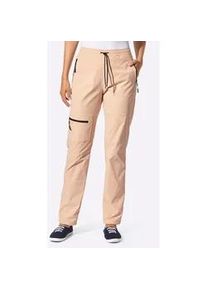 Funktionshose Casual Looks, Damen, Gr. 23, Kurzgr&ouml;&szlig;en, beige, 95% Polyamid, 5% Elasthan, unifarben, Hosen Funktionshose