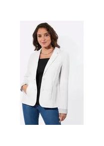 Jackenblazer Casual Looks "Jersey-Blazer", Herren, Gr. 42, wei&szlig;, 76% Polyester, 20% Viskose, 4% Elasthan, Blazer