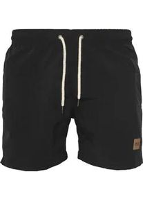 Badeshorts Urban Classics "Urban Classics Herren Block Swim Shorts", Herren, Gr. XS, US-Gr&ouml;&szlig;en, blk, blk, 100% Polyamid, Badehosen Badeshorts