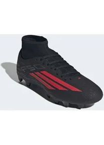 Fu&szlig;ballschuh Adidas PERFORMANCE "F50 CLUB MID CUT FIRM GROUND / MULTI GROUND", Herren, Gr. 43, core schwarz, lucid rot, core schwarz, Synthetik, Textil, Schuhe Fu&szlig;ballschuh, f&uuml;r viele verschiedene B&ouml;den geeignet