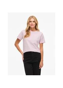 Kurzarmshirt Vila "VINORA S/S T-SHIRT - NOOS", Damen, Gr. L, cherry blossom, Jersey, Obermaterial: 96% Baumwolle, 4% Elasthan, unifarben, regular fit normal, Rundhals, Shirts