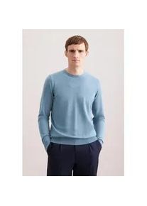 Pullunder Seidensticker "Schwarze Rose", Herren, Gr. S, mint, 100% Wolle, unifarben, regular fit, Rundhals, Pullover Pullunder, 1/1 Rundhals Uni