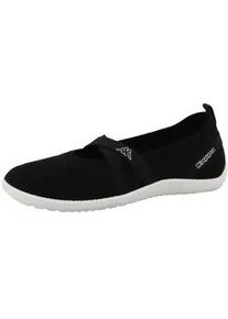 Sneaker Ballerinas Kappa "LINN", Damen, Gr. 36, schwarz, wei&szlig;, Synthetik, Schuhe, Sommerschuhe, Freizeitschuh, Halbschuh, Slipper