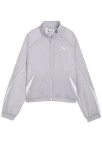 Trainingsjacke Puma "Puma Sport Relaxed Jacke mit Rei&szlig;verschluss Damen", Damen, Gr. M, vibrant silber gray, Obermaterial: 100% Nylon; Futter: 100% Polyester; Einsatz: 100% Polyester; Seitentasche &ndash; Oben: 100% Polyester, Jacken Trainingsjacke