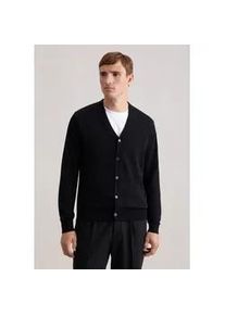 Strickjacke Seidensticker "Schwarze Rose", Herren, Gr. M, schwarz, 100% Wolle, regular fit, Strickjacken Strickjacke, Cardigan