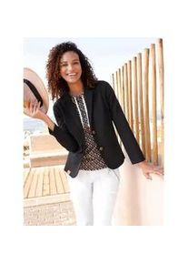 Jackenblazer Casual Looks "Blazer", Herren, Gr. 40, schwarz, 76% Polyester, 20% Viskose, 4% Elasthan, Blazer