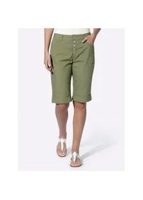 Webhose Heine, Damen, Gr. 42, Normalgr&ouml;&szlig;en, khaki, 97% Baumwolle, 3% Elasthan, unifarben, Hosen
